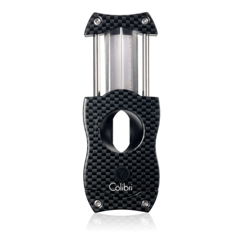 Colibri V-Cut Cigar Cutter Red Carbon Fiber New 