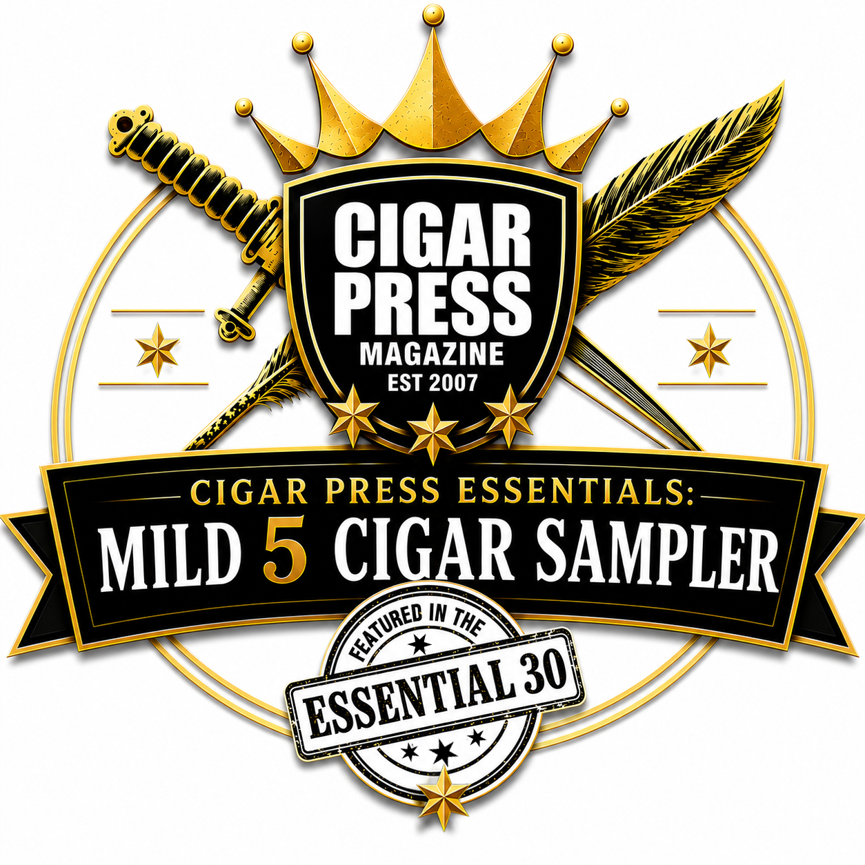 Cigar Press Essentials: Mild 5 Cigar Sampler